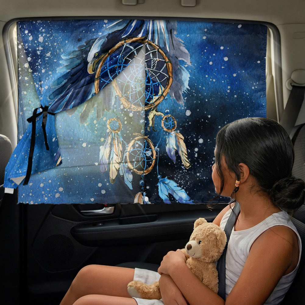 GB-NAT00065 Dreamcatcher Native American Car Side Window Sunshades