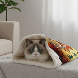 GB-NAT00068C Owl Native American Double-Layer Pet Sleeping Bag
