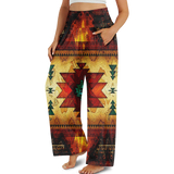 GB-NAT00068 Design Native Ameriacan  Women's Wide Leg Pants