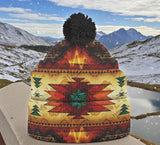 GB-NAT00068 Native American Knitted Hat With Pom-Pom