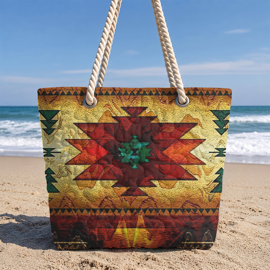 GB-NAT00068 Native American Quilted Beach Bag