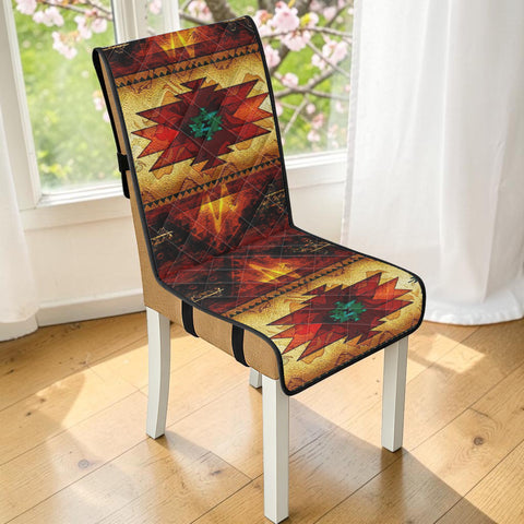 GB-NAT00068 Native American Quilted Dining Chair Slip Cover