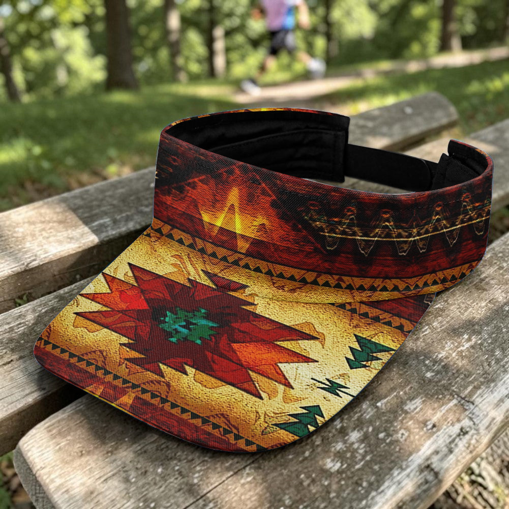 GB-NAT00068 Native American Unisex Sun Visor Cap