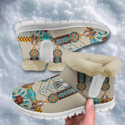 GB-NAT00069 Tribe Design Pattern Snow Boots