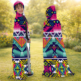GB-NAT00071 Native American AOP Unisex Hooded Cloak for Kids and Adults
