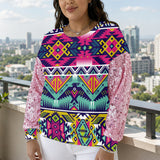 GB-NAT00071 Thunderbird Native American Women Sequin Sleeve Sweatshirt