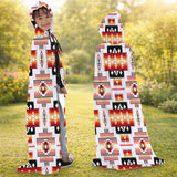 GB-NAT00075 Native American AOP Unisex Hooded Cloak for Kids and Adults