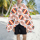 GB-NAT00075 Native American Hooded Towel Poncho