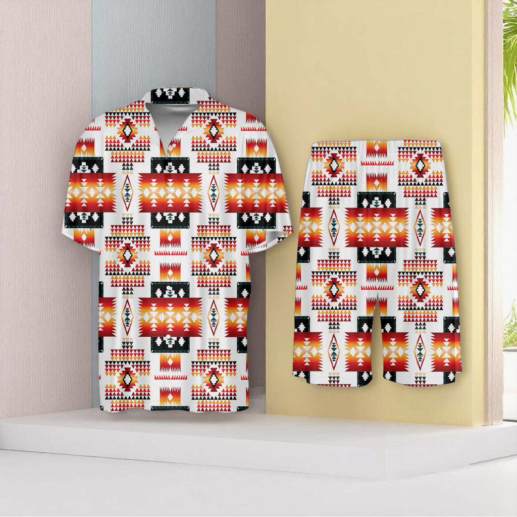 GB-NAT00075 Native American Men Imitation Silk Shirt Suit