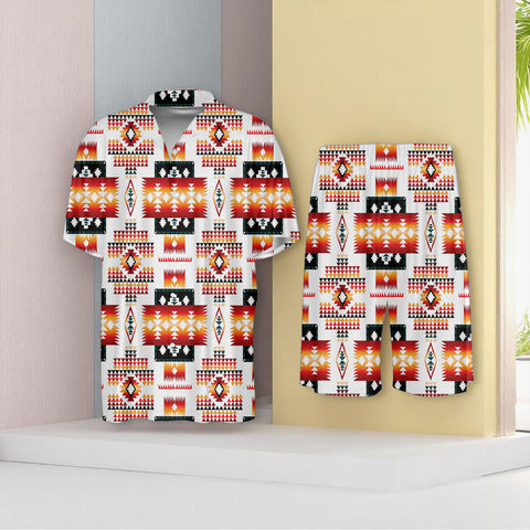GB-NAT00075 Native American Men Imitation Silk Shirt Suit