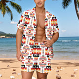 GB-NAT00075 Native American Men Short Sleeve Button Pajamas