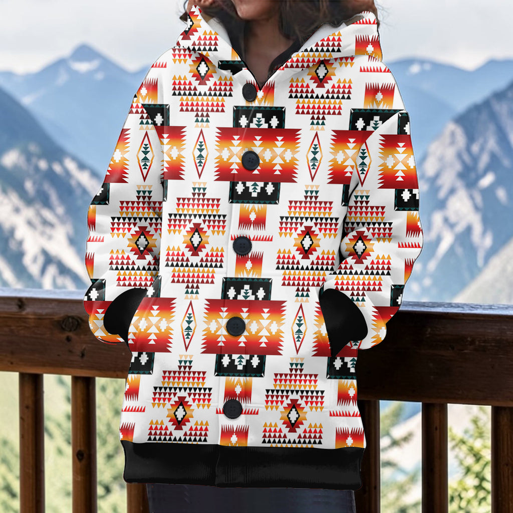 GB-NAT00075 Native American Women Knitted Hooded Jacket