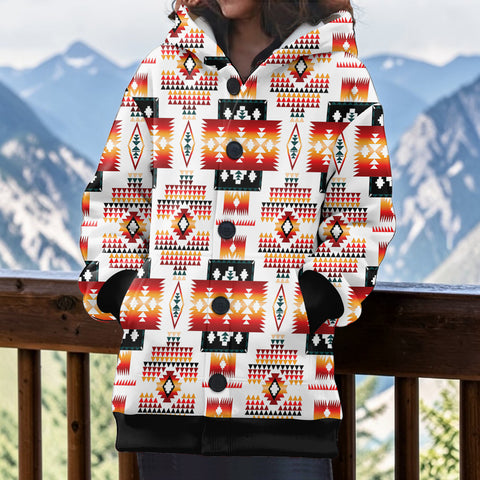 GB-NAT00075 Native American Women Knitted Hooded Jacket