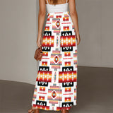 GB-NAT00075 Native American Women Ruffled Wide-Leg Pants