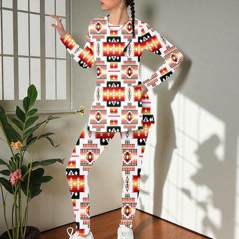 GB-NAT00075 Native American Women Side Split T-shirt Set