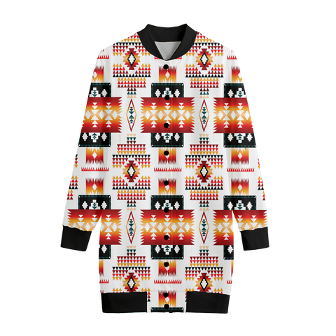 GB-NAT00075 White Tribes Natice American  Long Jerseys