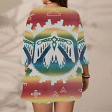 GB-NAT00077 Thunderbird Native American Beach Kimono