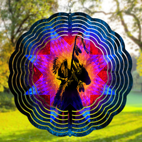GB-NAT00097 Native American Wind Spinner
