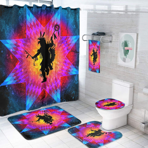 GB-NAT00097v2 Powwow Dancer Native American Bathroom set