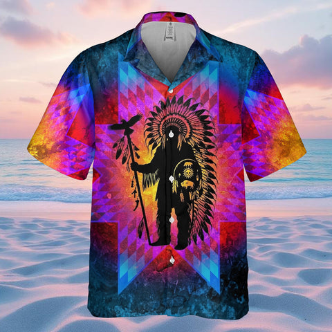 GB-NAT00097v3 Chief Native American Hawaiian Shirt 3D