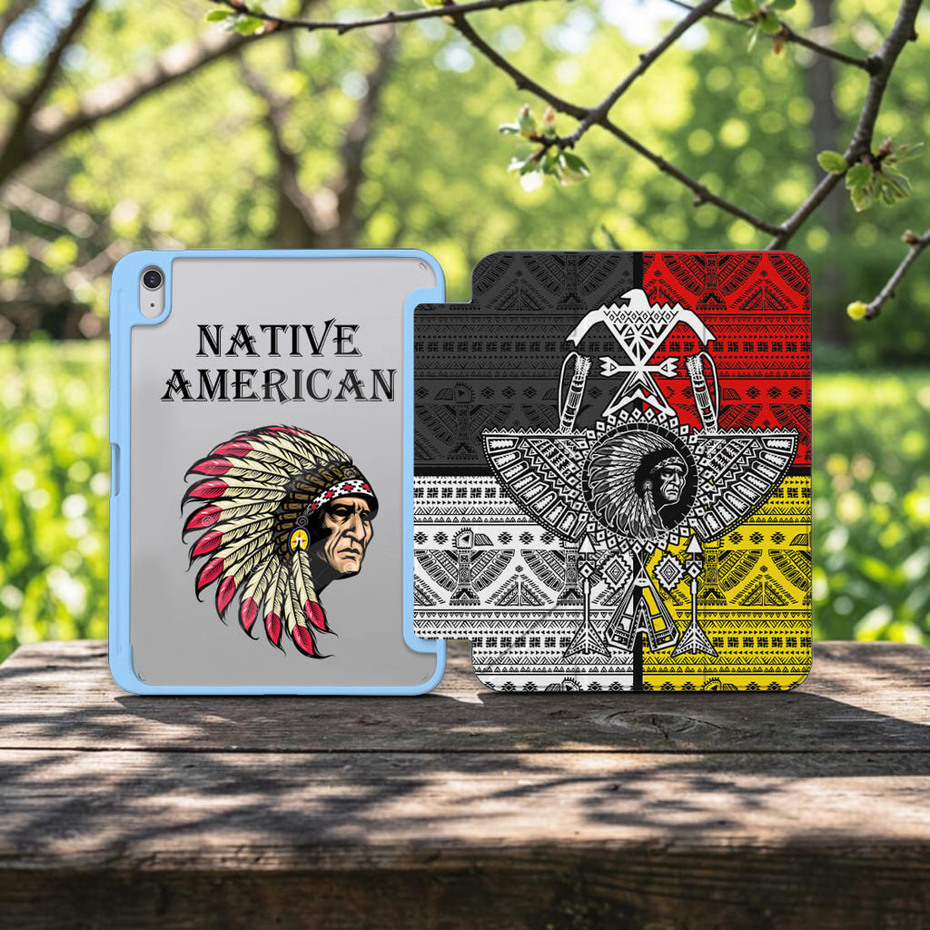 GB-NAT0009 Chief Native American Y-fold Tablet Cases