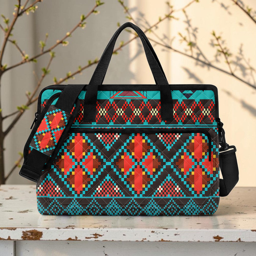 GB-NAT00112 Native American Quilted Computer Bag