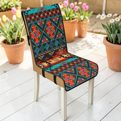 GB-NAT00112 Native American Quilted Dining Chair Slip Cover