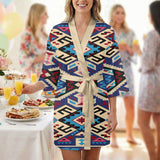 GB-NAT00113 Native American Women Satin Wedding Robe