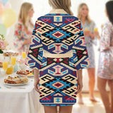 GB-NAT00113 Native American Women Satin Wedding Robe