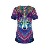 GB-NAT00119 Wolf Native American Maternity T-shirt
