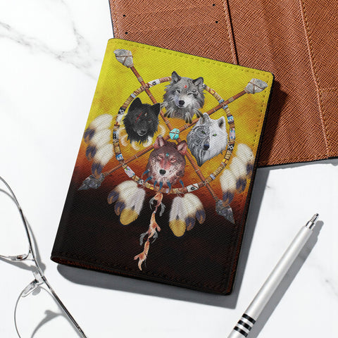 GB-NAT00120 Native American Leather Passport Wallet