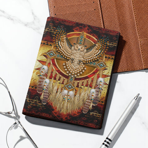 GB-NAT00128 Native American Leather Passport Wallet