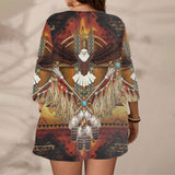 GB-NAT00133-03 Falcon Native American Beach Kimono