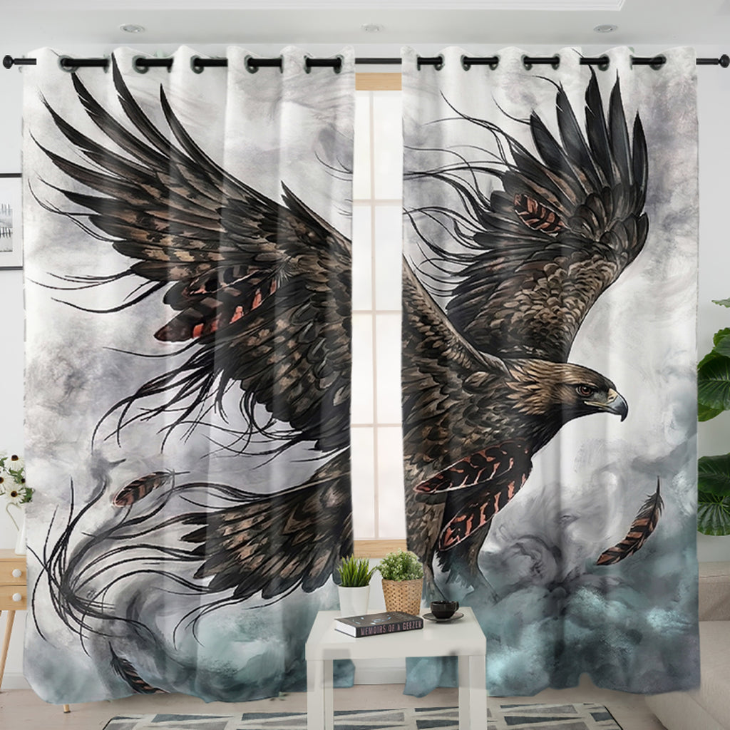 GB-NAT00143v4 Eagle Native American Living Room Curtain