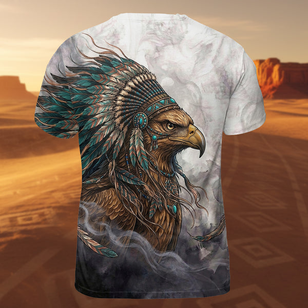 GB-NAT00143v6 Eagle Native American 3D T-shirt – Powwow Store
