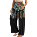 GB-NAT00151 Design Native Ameriacan  Women's Wide Leg Pants