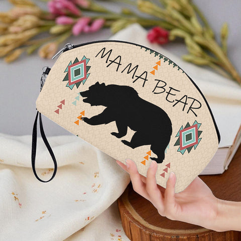 GB-NAT00158 Mama Bear Native American Curved Cosmetic Bags