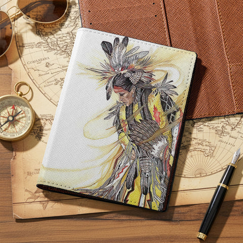GB-NAT00169 Native American Leather Passport Wallet