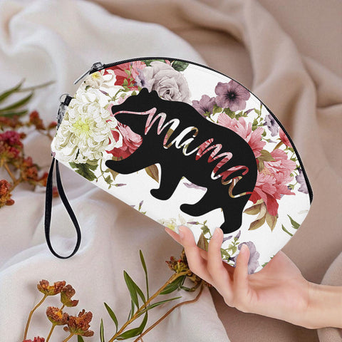 GB-NAT00195 Mama Bear Native American Curved Cosmetic Bags
