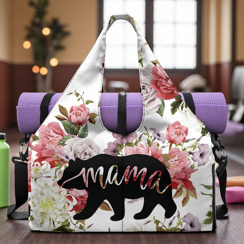 GB-NAT00195 Mama Bear Native American Vest Gym Bag