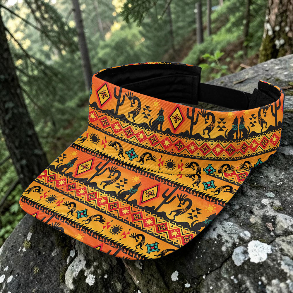 GB-NAT00231-01 Kokopeili Native American Unisex Sun Visor Cap
