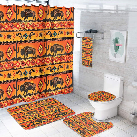 GB-NAT00231-01v2 Bison Native American Bathroom set