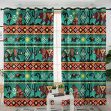 GB-NAT00231-02v2 Bear Kokopelli Native American Living Room Curtain