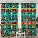 GB-NAT00231-02v2 Bear Kokopelli Native American Living Room Curtain