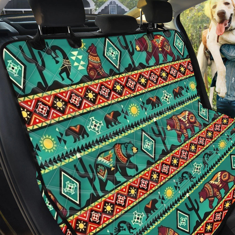 GB-NAT00231-02v2 Kokopelli Bear Native American Pet Seat Cover