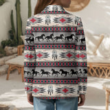 GB-NAT00245-01 Running Horses Pattern Native American Girls Suits