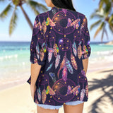 GB-NAT00256 Dreamcatcher Native American Women's Long-Sleeved Shirt