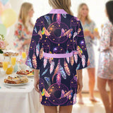 GB-NAT00256 Native American Women Satin Wedding Robe