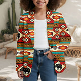 GB-NAT00274-01 Bear Pattern Native American Girls Suits
