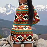 GB-NAT00274-01 Native American Jacket Dress